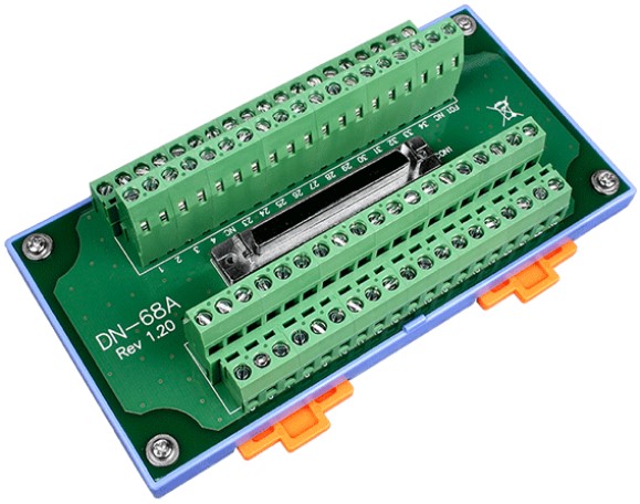 

Плата ICP DAS DN-68A CR DIN-Rail Mountable I/O Connector Block with 68-pin SCSI II Female Connector (RoHS), DN-68A CR