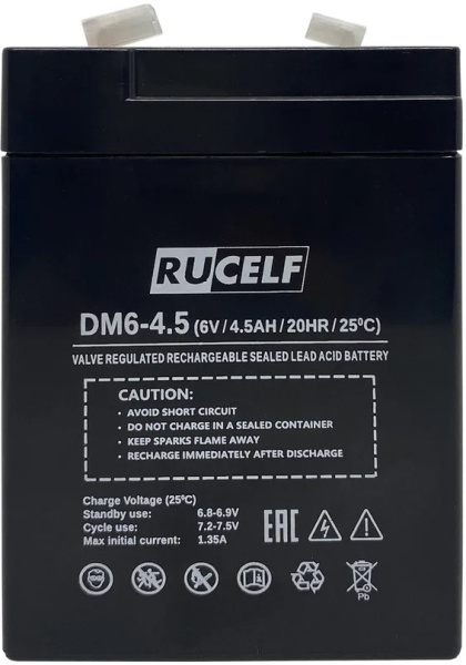 фото Батарея аккумуляторная  RUCELF DM6-4.5 в Краснодаре