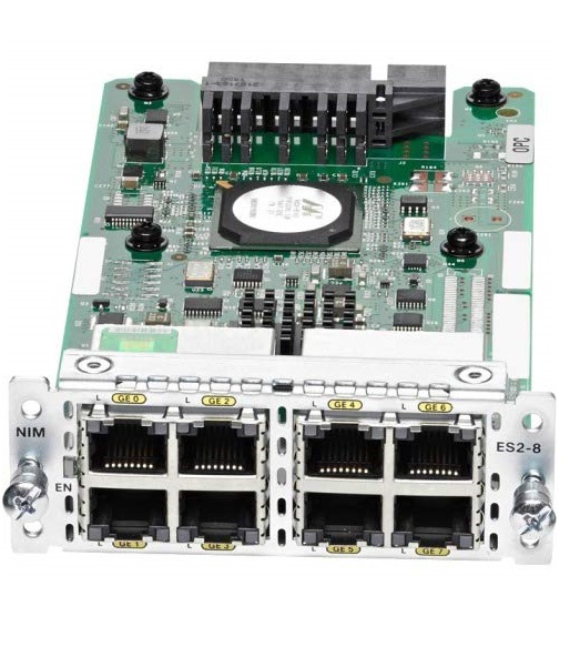 

Модуль Cisco NIM-ES2-8 8-портовый модуль сетевого интерфейса коммутатора GE Layer 2, NIM-ES2-8