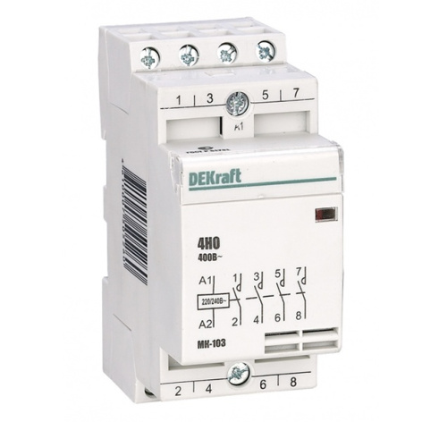 Изображение товара Модульный контактор DEKraft 18060DEK для автоматизации электросетей до 400 В