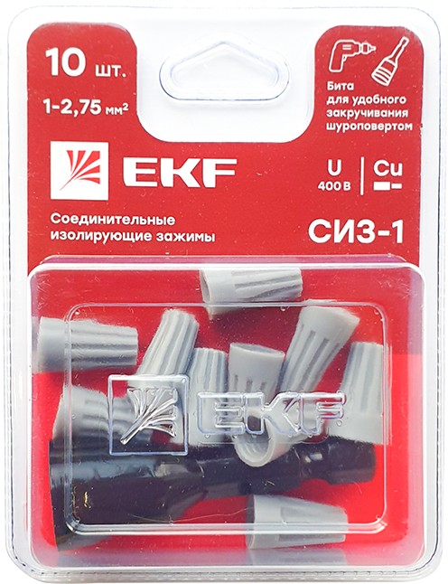 

Зажим соединительный изолирующий EKF plc-cc-3-b СИЗ-1 (1-2,75мм2) блистер (10шт.), plc-cc-3-b