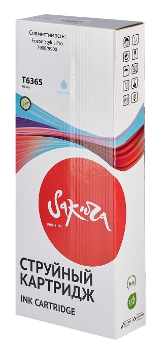 

Картридж струйный Sakura C13T636500 (T6365 Light Cyan) для Epson Stylus Pro 7900/9900, пигментный тип чернил, светло-голубой, C13T636500 (T6365 Light Cyan)