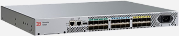 

Коммутатор Brocade G610 24-port FC Switch, 8-port licensed, 8x 16Gb SWL SFP+, 1 PS, FOS Notupgradable, Rail Kit, G610