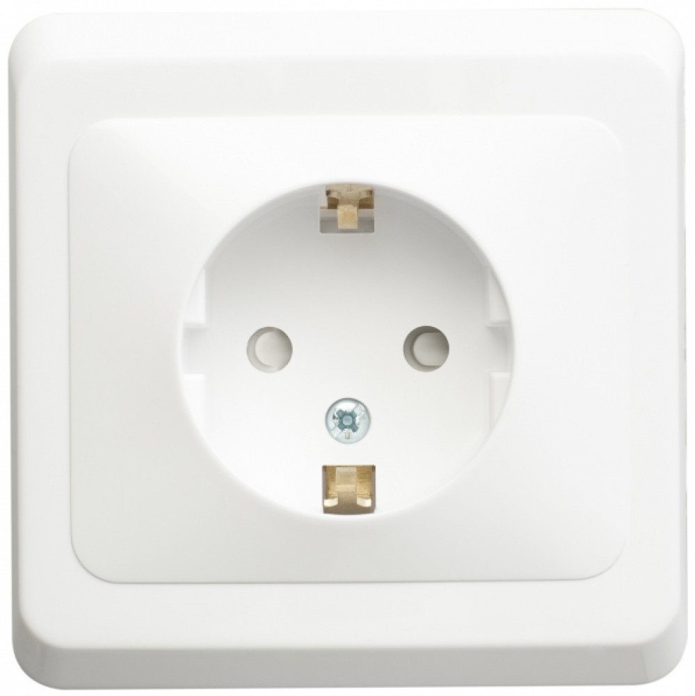 

Розетка Schneider Electric PC16-004B Этюд 1-ая с заземлением, со шторками, скрытая, 16 А, 250 В, IP20, в сборе (белая), PC16-004B