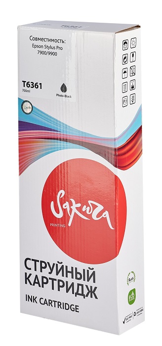 

Картридж струйный Sakura C13T636100 (T6361 Photo Black) для Epson Stylus Pro 7900/9900, пигментный тип чернил, фото-черный, C13T636100 (T6361 Photo Black)