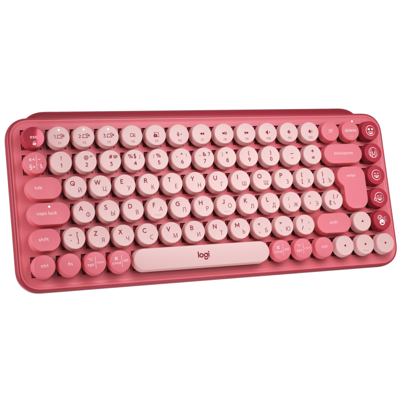 

Клавиатура Logitech POP Keys 920-010718 USB, 85 клавиш, розовая, POP Keys