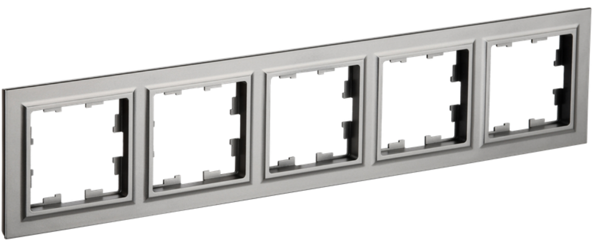 

Рамка пятерная IEK BR-M52-K46 BRITE РУ-5-БрС Сталь, BR-M52-K46