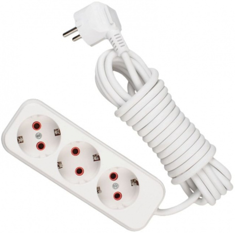 Изображение товара Удлинитель Lezard 720-0303-301 на 3 розетки с заземлением 3 м