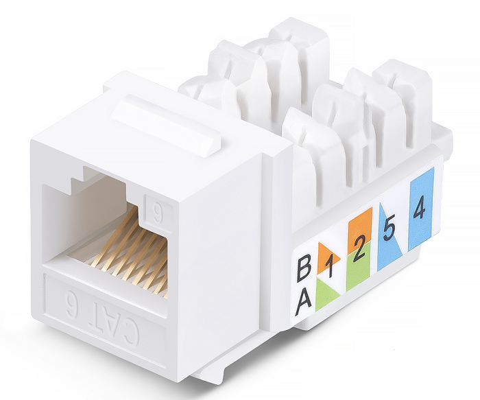

Модуль Cabeus KJ-RJ45-Cat.6-90-SW Keystone Jack RJ-45, категория 6, заделка тип 110, белая, со стяжкой, KJ-RJ45-Cat.6-90-SW