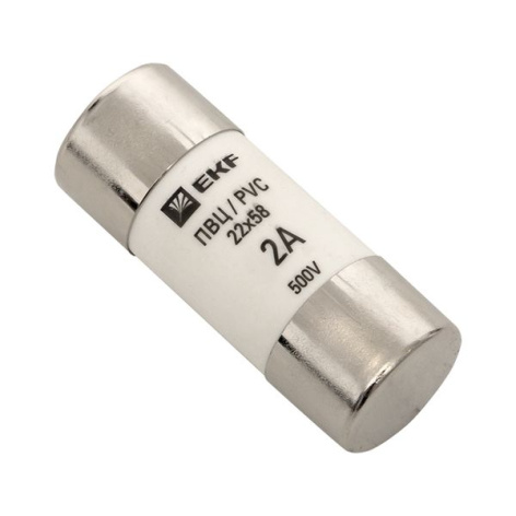 Изображение товара Предохранитель EKF pvc-22x58-2 2А 220В для защиты электросетей