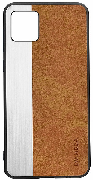 Изображение товара Тонкий прочный чехол Lyambda Titan для iPhone 12 mini с алюминием и эко кожей