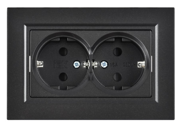 фото Розетка двухместная с заземлением  IEK BR-R28-16-K02-F в Санкт-Петербургe