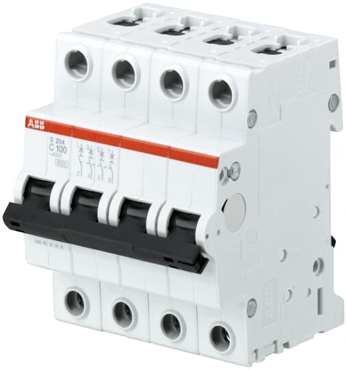

Автоматический выключатель ABB 2CDS254001R0824 S204 4P 100A (C) 6kA, 2CDS254001R0824