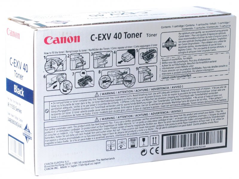 

Картридж Canon C-EXV40 3480B006 для iR-1033/1133, C-EXV40