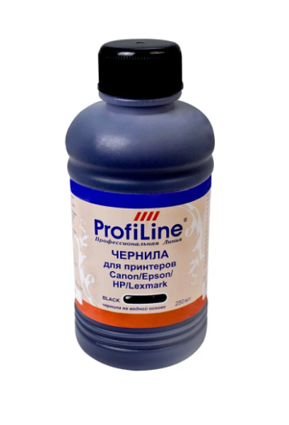 

Чернила ProfiLine PL_INK_U_C/E/H/L_BK_250ml для принтеров Canon/Epson/HP/Lexmark универсальные на водной основе Black 250 мл, PL_INK_U_C/E/H/L_BK_250ml