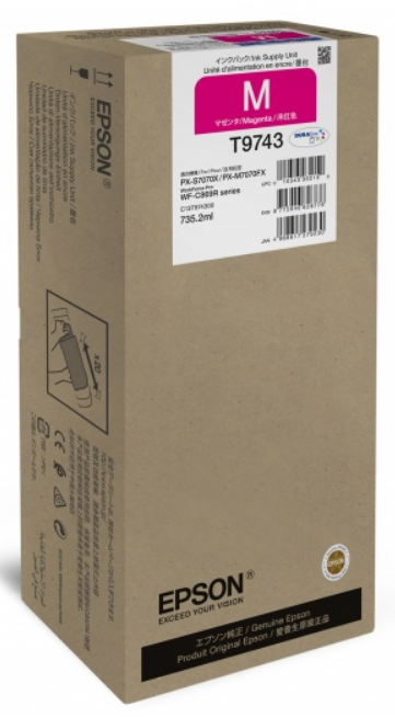 

Картридж Epson C13T974300 пурпурный повышенной емкости для WF-C869R, C13T974300