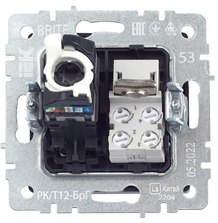 фото Розетка компьютерная+телефонная IEK BR-KT20-O-1-K53 в Санкт-Петербургe