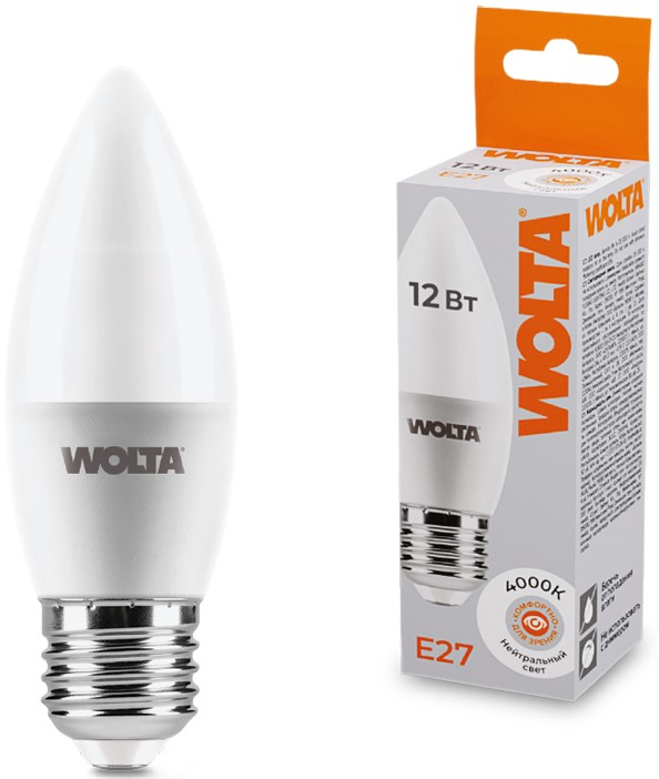 

Лампа светодиодная WOLTA 25SC12E27 12Вт 4000K Е27, 25SC12E27