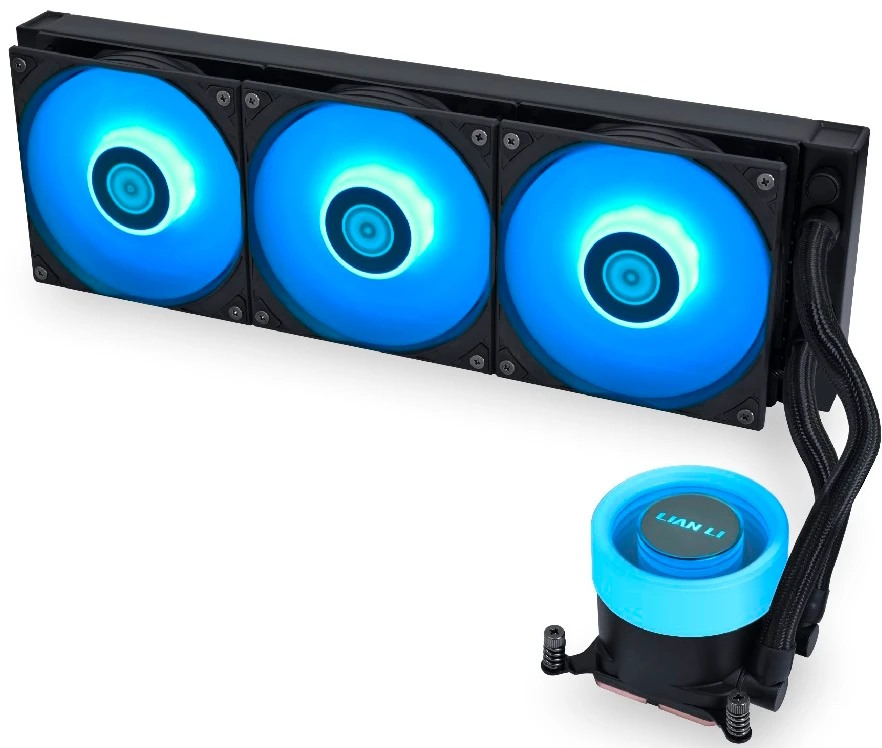 

Система охлаждения жидкостная Lian Li GA II Lite 360 RGB Black G89.GA2L36RB.R0 LGA1700/1851/AM4/AM5 (3*120mm, 300-2500rpm, 79CFM, 34.8dBa), GA II Lite 360 RGB Black