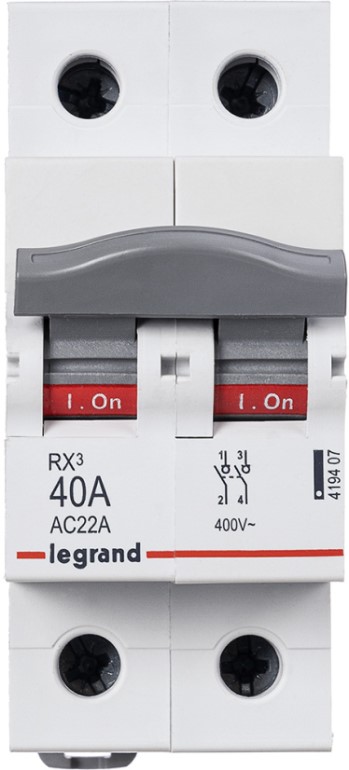 

Выключатель-разъединитель Legrand 419407 RX³ - 40А 2П, 419407