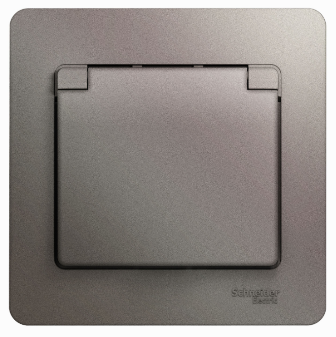 

Розетка Schneider Electric GSL001246 Glossa с/з со шторками с крышкой IP20 (в сборе) платина, GSL001246