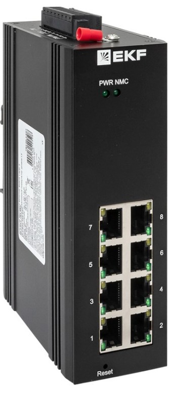 

Коммутатор промышленный управляемый EKF TSX-ML2-8GT уровня L2 ML2-8GT 8 портов 10/100/1000Base-T(X) RJ45 монтаж на DIN-рейку TSX, TSX-ML2-8GT