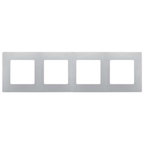 Изображение товара Рамка Legrand 672554 серии Etika для 4 постов вертикальной и горизонтальной установки