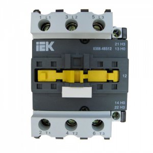 

Контактор IEK КМИ-48012 80А 110В/АС3 1НО;1НЗ, малогабаритный, IP20, нереверсивный, КМИ-48012