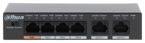 фото Коммутатор PoE Dahua DH-PFS3006-4GT-60 в Челябинске