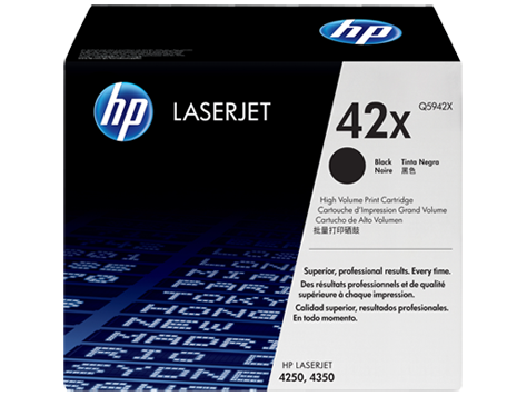

Картридж HP 42X Q5942X для принтера LaserJet 4250/4350 (20000 стандартных страниц согласно ISO/IEC ), 42X