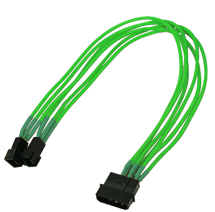 

Переходник Nanoxia NX42A30G для подключения вентиляторов 4-pin MOLEX в 2 х 3-pin 30 см, индивидуальная оплетка, зеленый, NX42A30G