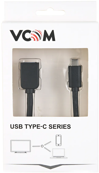

Кабель-адаптер VCOM CU409 USB 3.1 Type-C (m)- USB 3.0 Af, OTG, 1.5A, 5.0Gbps, 0,2м, CU409
