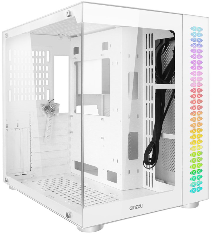 

Корпус ATX Ginzzu V580 без БП, боковая и фронтальная панель из закалённого стекла, 2*USB 2.0, USB 3.0, V580