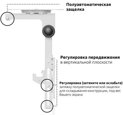 фото Кронштейн потолочный UNITEKI LCD3110CBW