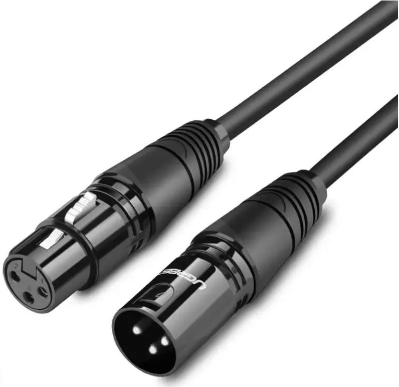 

Кабель аудио UGREEN AV130 Cannon Male to Female Microphone Extension, цвет: черный, AV130