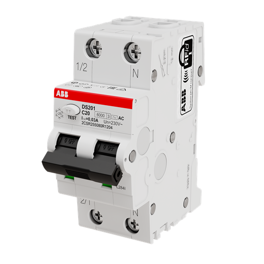 

Автомат дифференциальный ABB 2CSR255080R1204 DS201 выключатель C20 AC30, 2CSR255080R1204