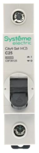 

Автоматический выключатель Systeme Electric C9F36125 City9 Set С 25А 1P 6kA 230В, C9F36125