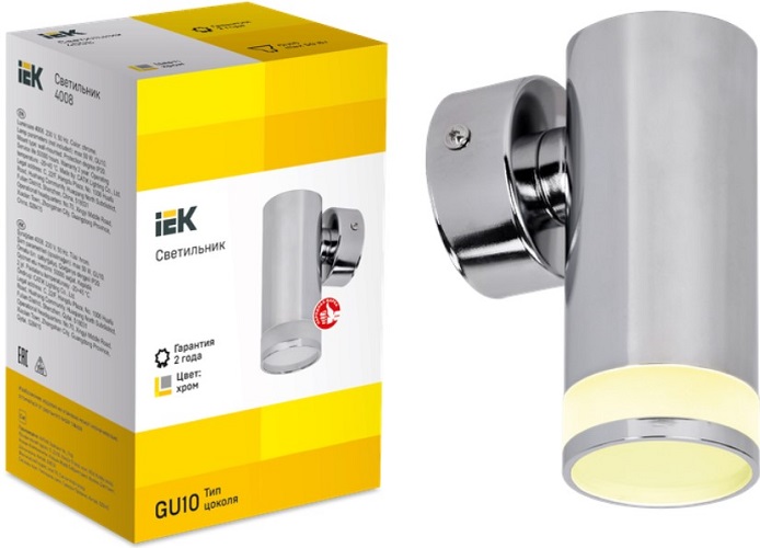 

Светильник точечный IEK LT-UBB0-4008-GU10-1-K23 4008 настенный GU10 хром, LT-UBB0-4008-GU10-1-K23
