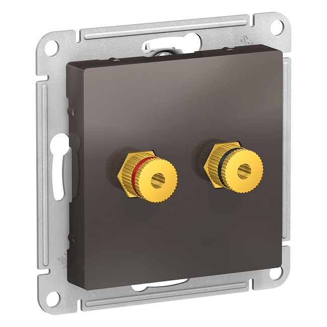 

Розетка Schneider Electric ATN000687 AtlasDesign, аудио, двухместная, мокко, ATN000687