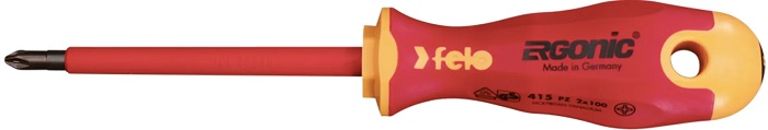 

Отвертка диэлектрическая Felo 41520390 Ergonic крестовая PZ 2X100, 41520390
