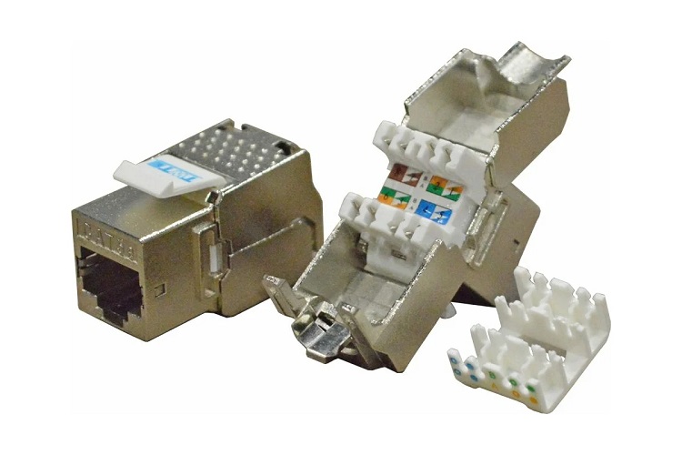 

Коннектор Lanmaster TWT-OK45STP180/5E Модуль Keystone RJ45, Cat.5E, STP, 180 градусов, TWT-OK45STP180/5E