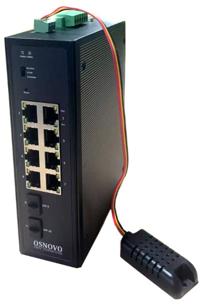 фото Коммутатор управляемый OSNOVO SW-80802-IM(port 90W,360W) в Уфе