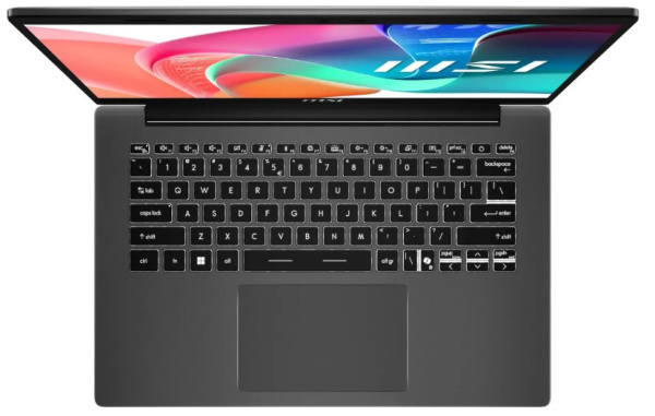 фото Ноутбук MSI Modern 14 F1MG 14" (Intel Core Ultra 7, 16Гб DDR4, SSD 512 Гб, , Без ОС) Серый [9S7-14S111-484]