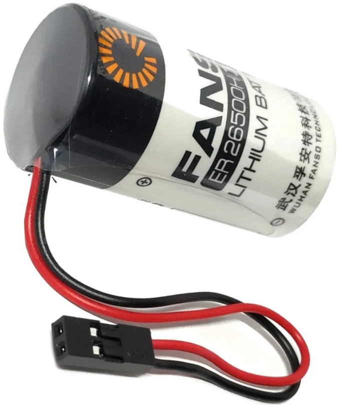 

Батарейка Fanso ER26500H-LD/Dupont.DB2.54 Li-SOCl2 батарея типоразмера C, провода + разъём,, 3.6 В, 9 Ач, Траб: -55...85 °C, ER26500H-LD/Dupont.DB2.54