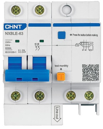 Изображение товара Автомат дифференциальный CHINT 819980 2П 32А 30мА NXBLE-63