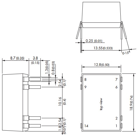 

Преобразователь DC-DC модульный TRACO POWER TDR 3-2411WI Монтаж: на плату, DIP; P вых: 3 Вт; #: 1; U вх: 9...36 В; Выход: 5 В; Возможности: дистанцио, TDR 3-2411WI