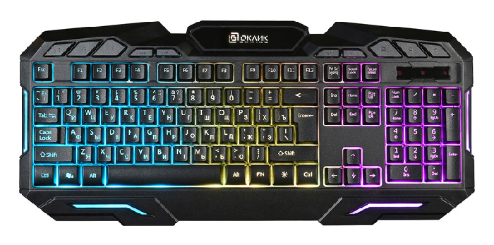 

Клавиатура Oklick 700G Dynasty черный USB Multimedia for gamer LED, 700G Dynasty