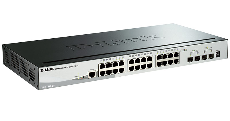 

Коммутатор PoE D-link DGS-1510-28XMP/A1A 24x10/100/1000Mbp PoE(370 Вт), 4xSFP+, 19', DGS-1510-28XMP/A1A