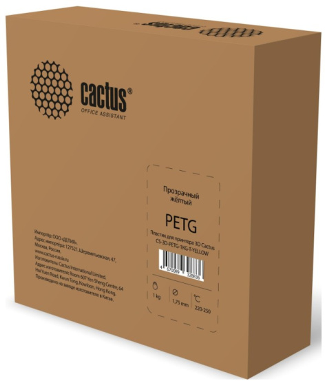 фото Пластик для принтера 3D PETG Cactus CS-3D-PETG-1KG-T-YELLOW в Перми