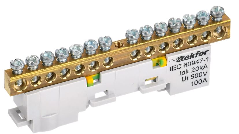 

Шина PE "земля" IEK TF-NN10-14-DL-K05 TEKFOR неизолированная на универсальном держателе 6х9-14-Ж, TF-NN10-14-DL-K05
